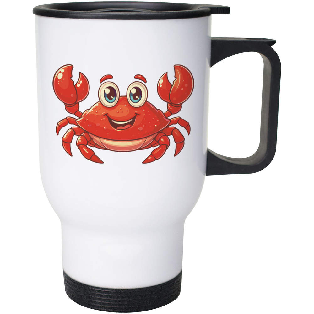 400ml 'Happy Crab' Reusable Coffee / Travel Mug (MG00087943)