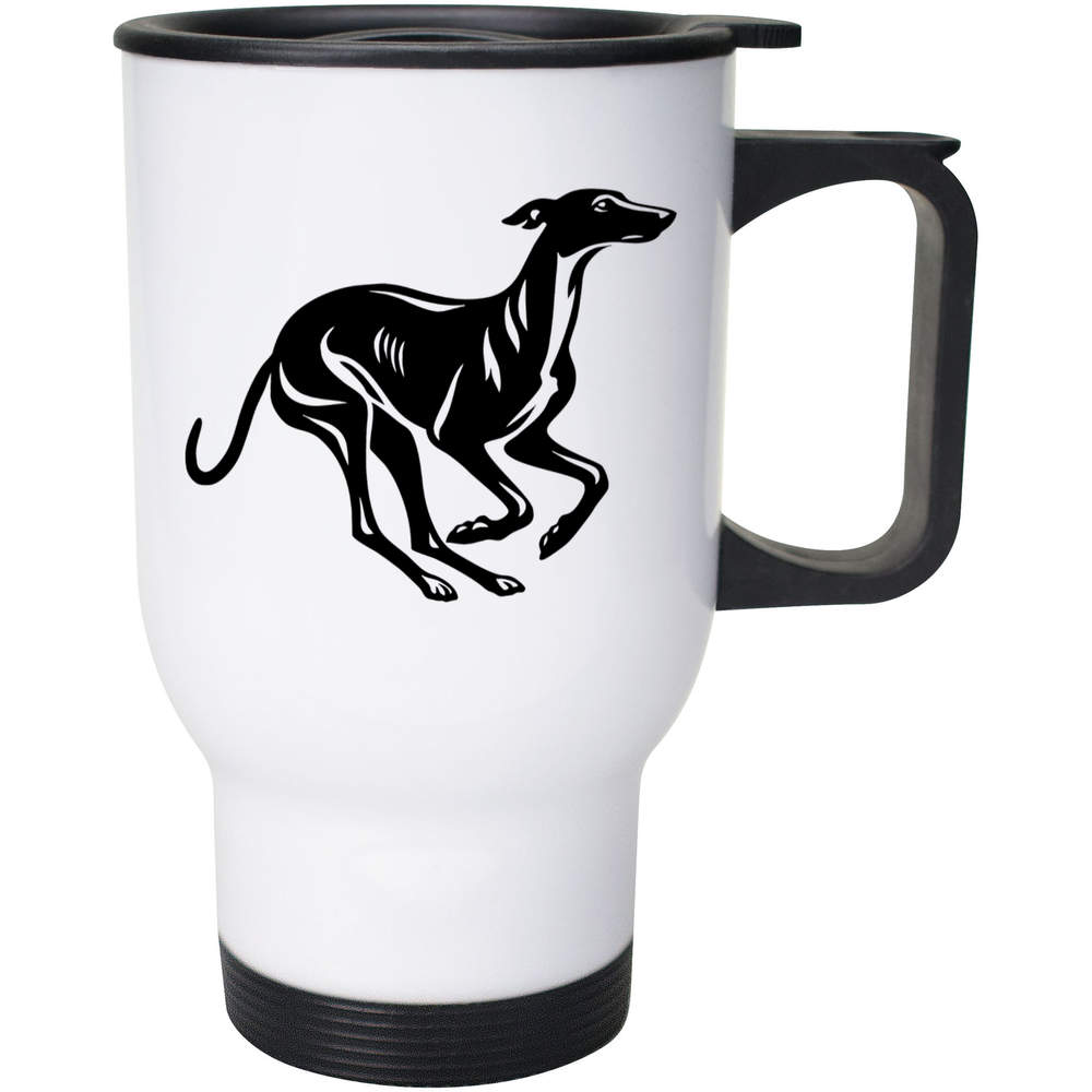 400ml 'Running Greyhound' Reusable Coffee / Travel Mug (MG00088192)