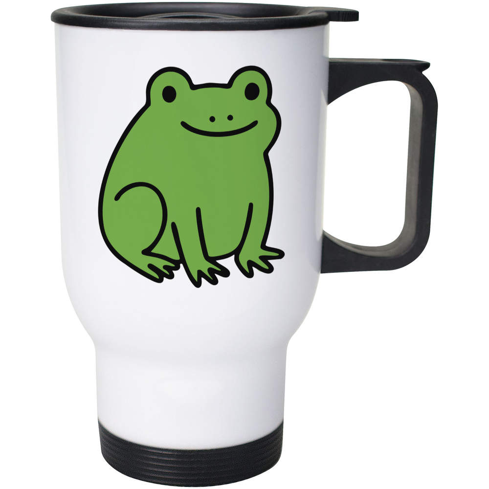 400ml 'Cute green frog' Reusable Coffee / Travel Mug (MG00088404)