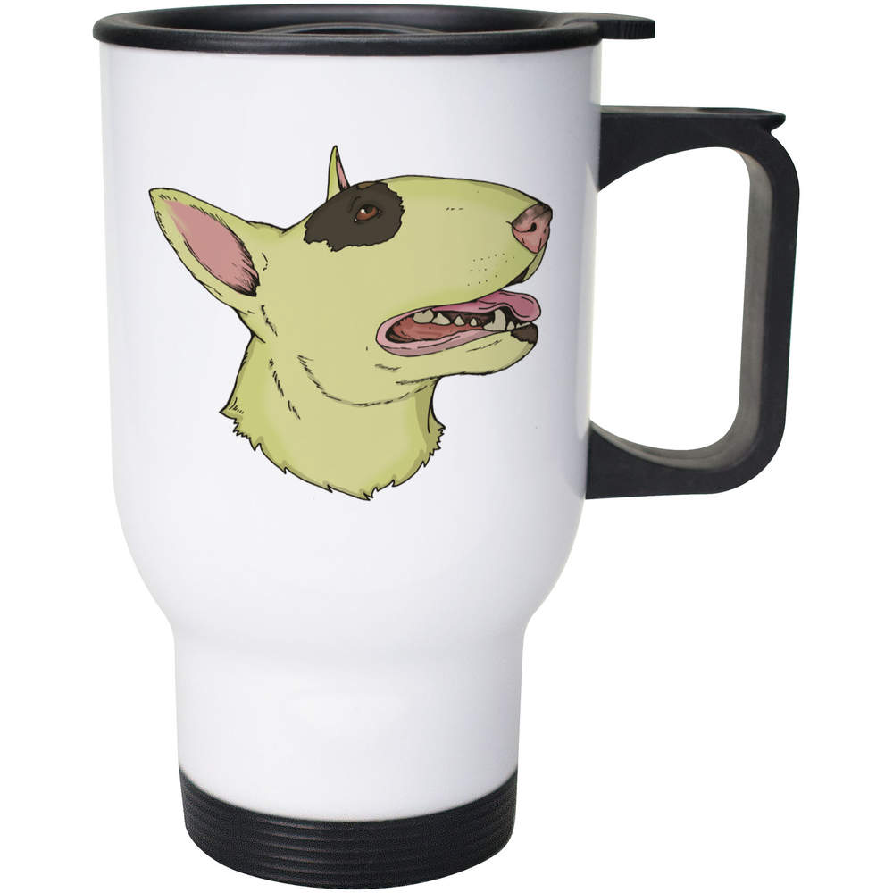 400ml 'English Bull Terrier Portrait' Reusable Coffee / Travel Mug (MG00088611)