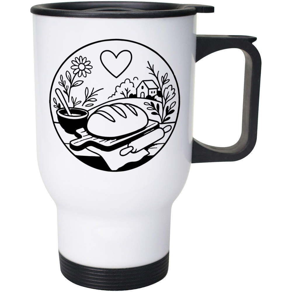 400ml 'Freshly Baked Love' Reusable Coffee / Travel Mug (MG00088817)