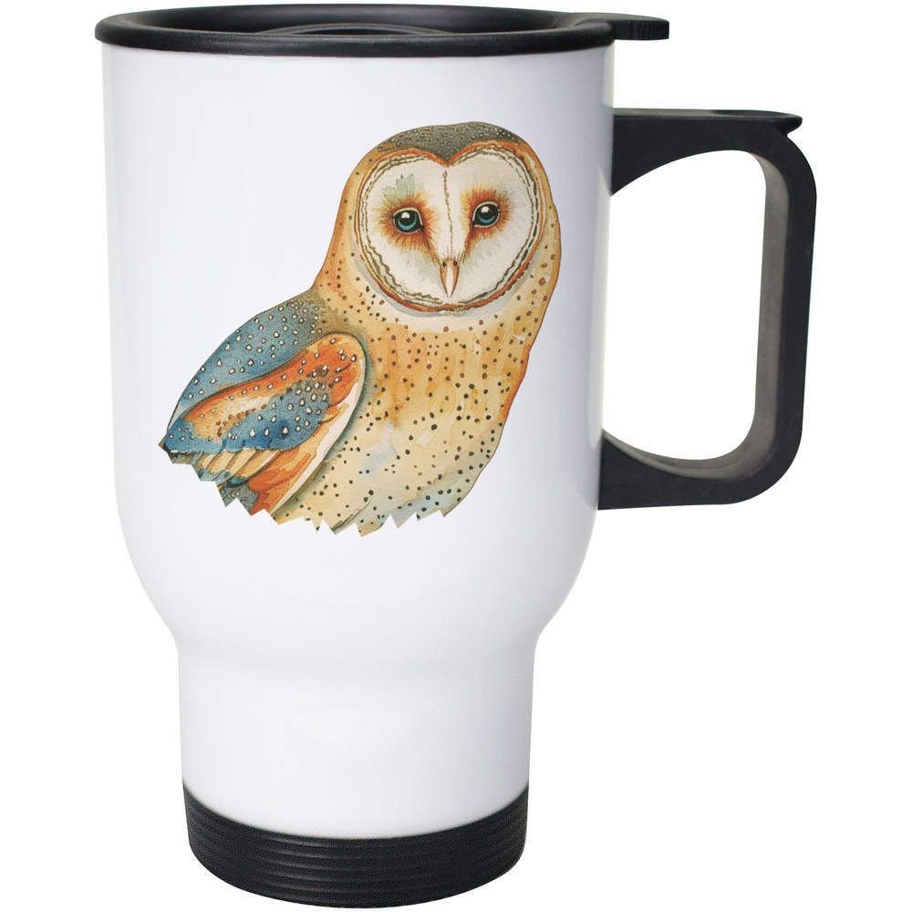 400ml 'Barn Owl Portrait' Reusable Coffee / Travel Mug (MG00089111)