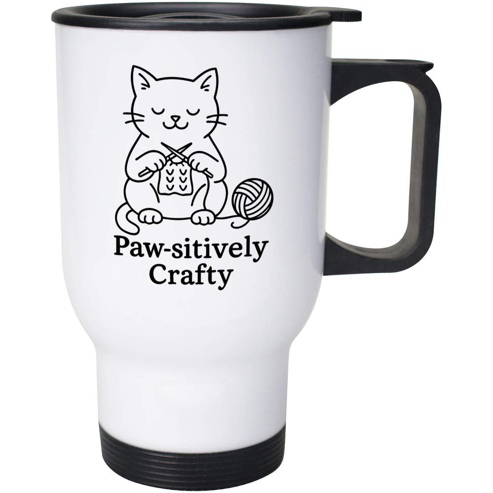 400ml 'Crafty Cat' Reusable Coffee / Travel Mug (MG00089537)