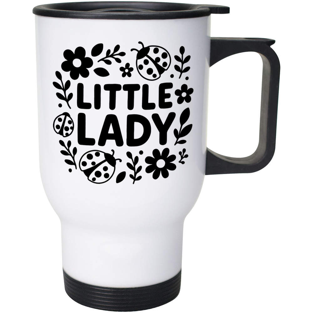 400ml 'Little Lady Bugs and Flowers' Reusable Coffee / Travel Mug (MG00090327)