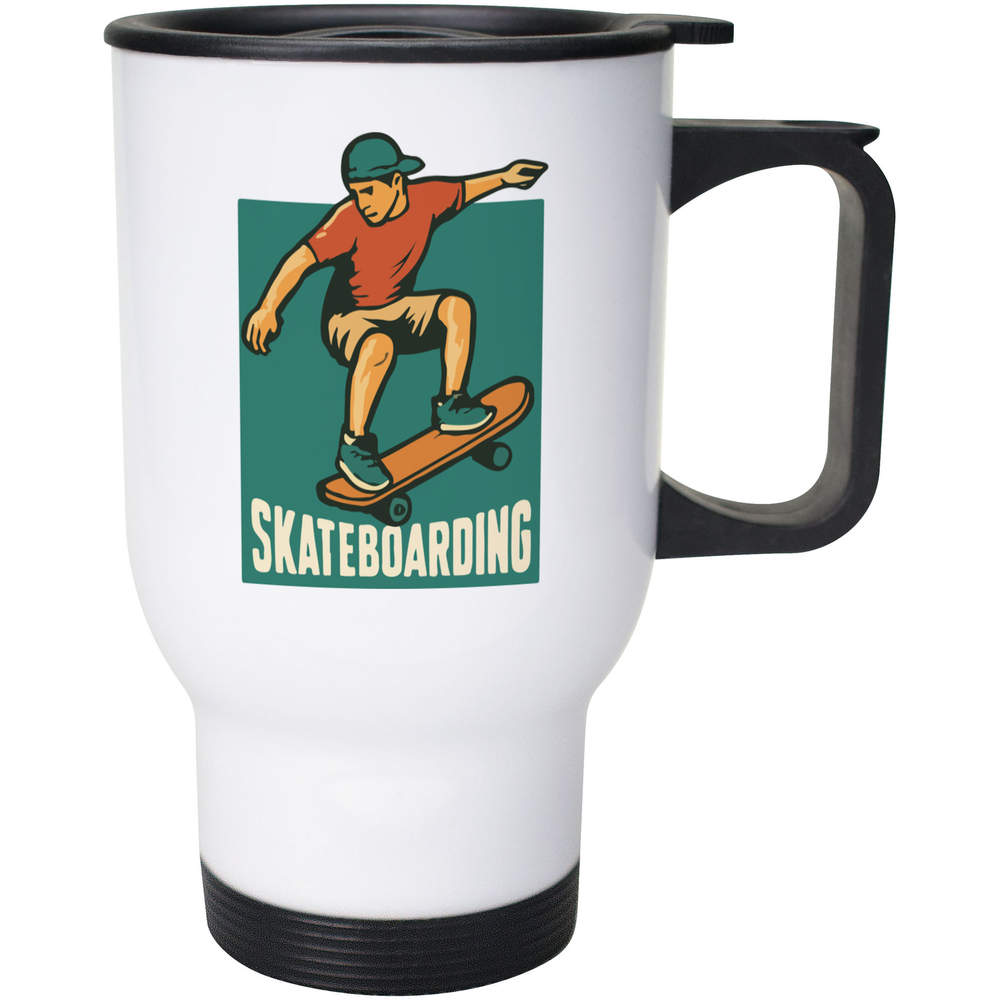 400ml 'Skateboarder Design' Reusable Coffee / Travel Mug (MG00091459)