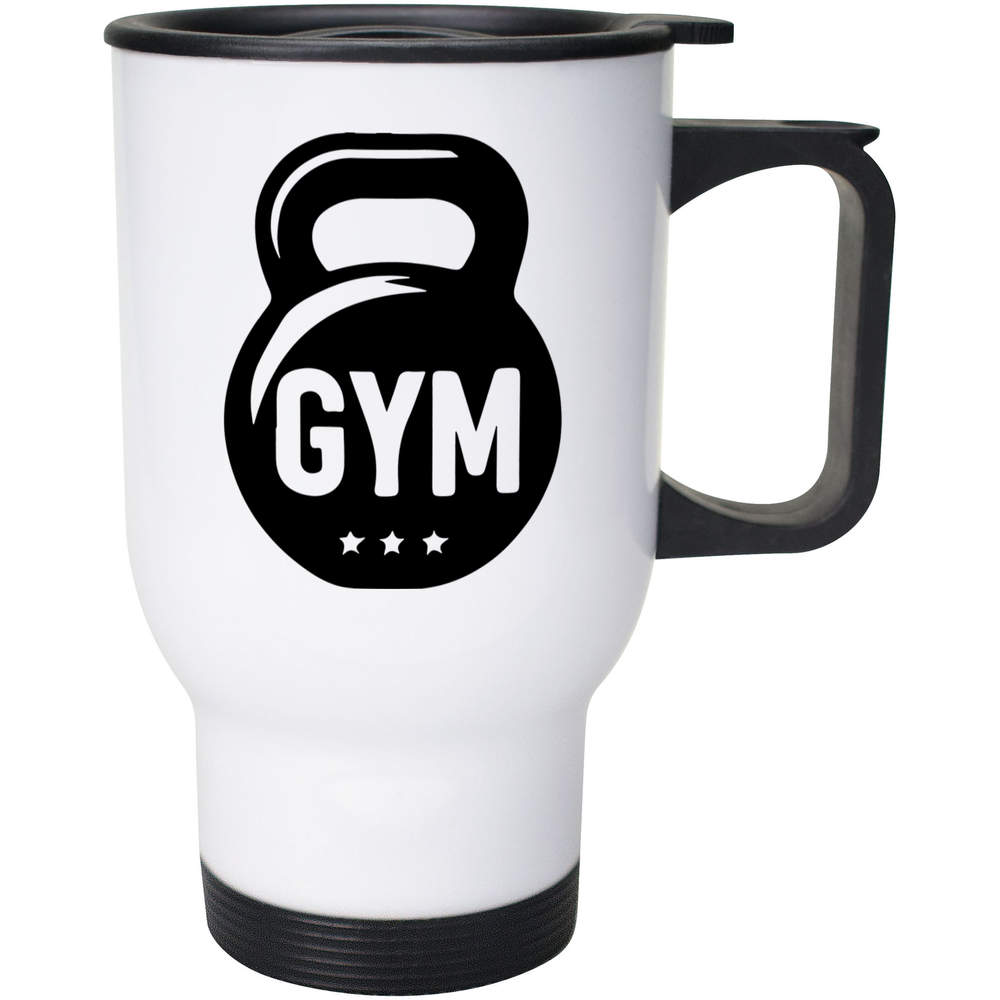 400ml 'Gym Weight Kettlebell' Reusable Coffee / Travel Mug (MG00091551)