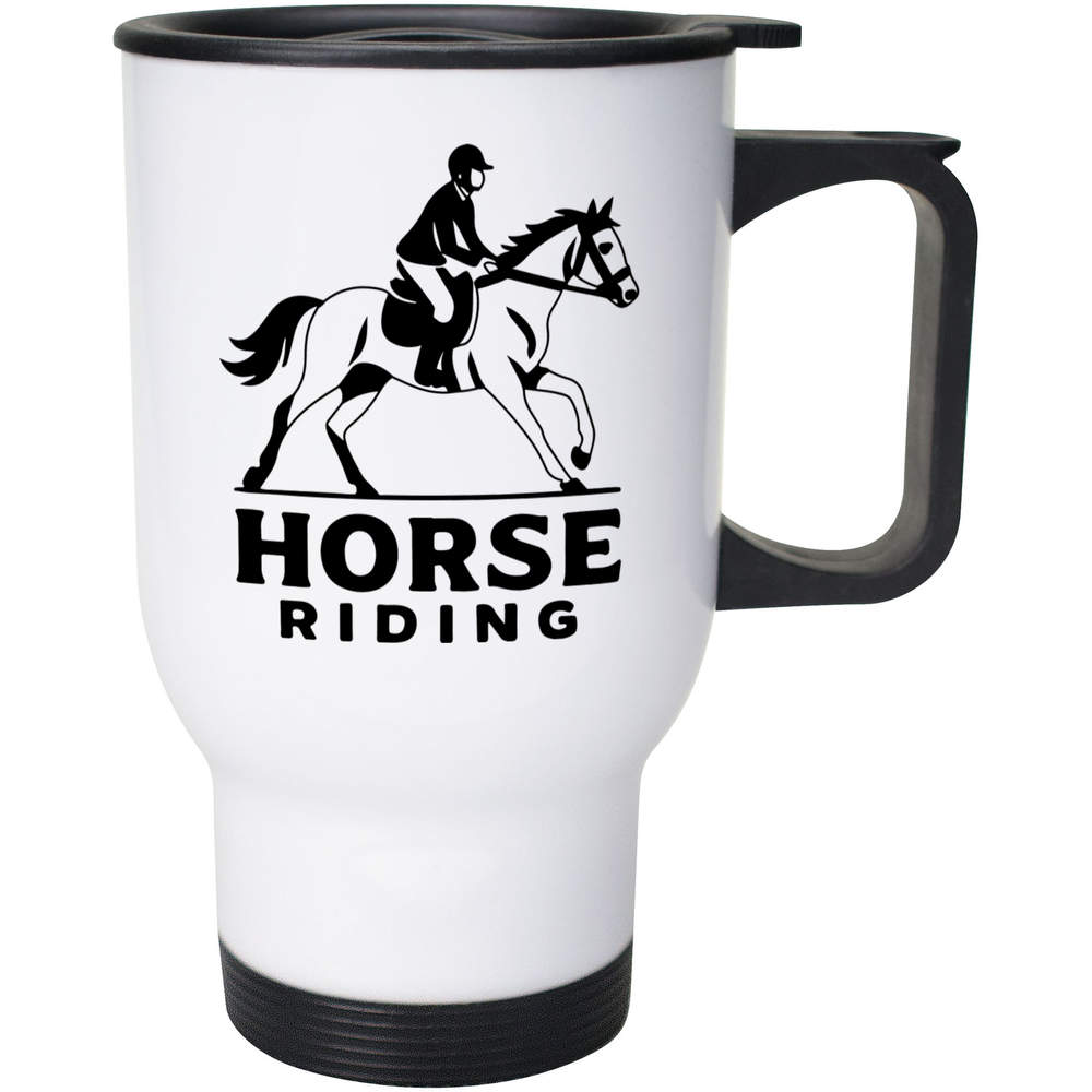 400ml 'Horse Riding Equestrian' Reusable Coffee / Travel Mug (MG00091561)