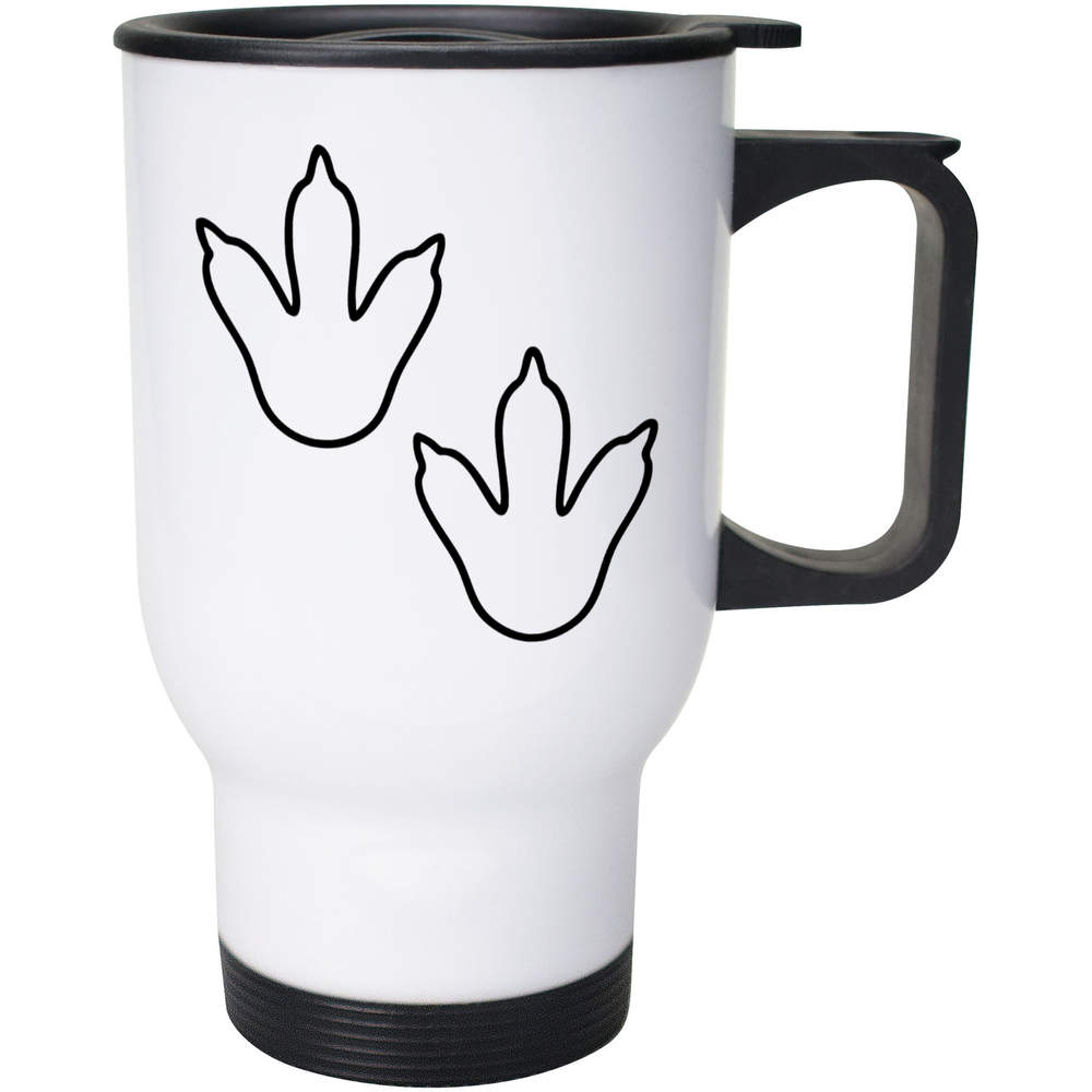 400ml 'Dinosaur Foot Prints' Reusable Coffee / Travel Mug (MG00091587)