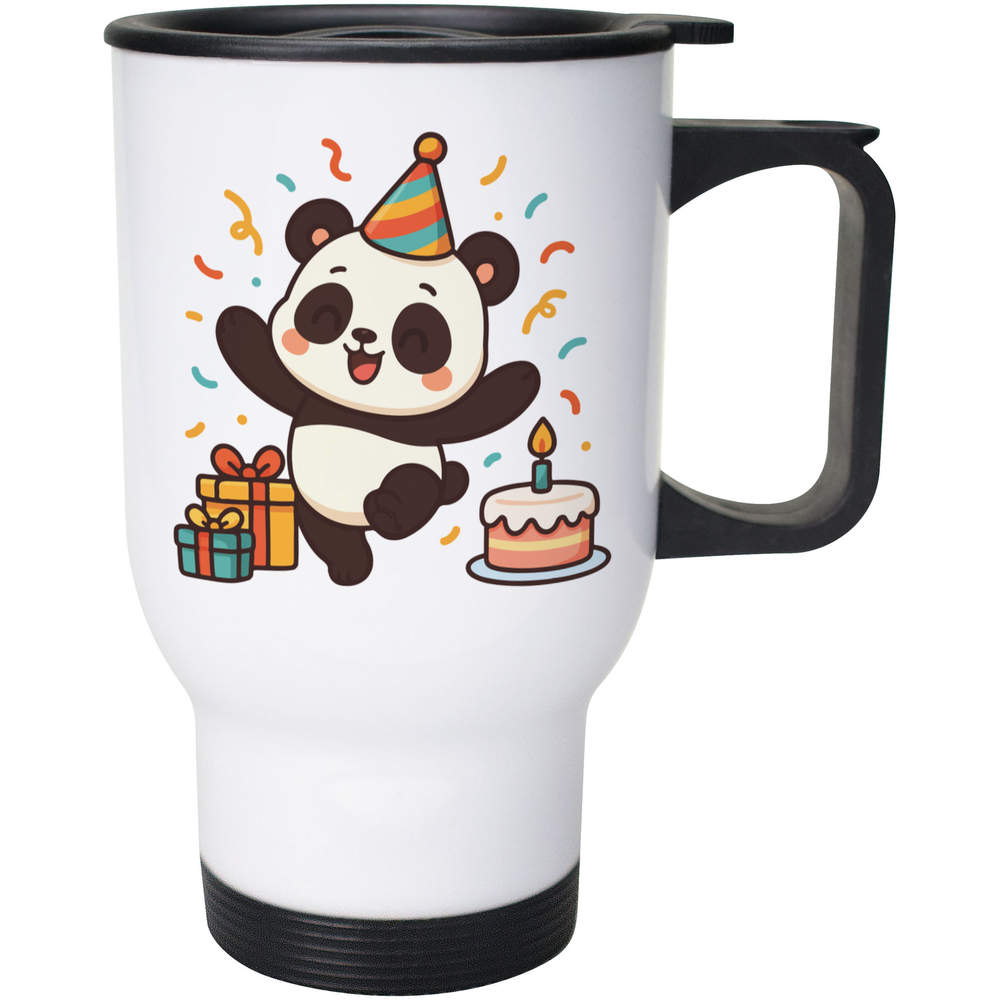 400ml 'Party Panda' Reusable Coffee / Travel Mug (MG00091725)