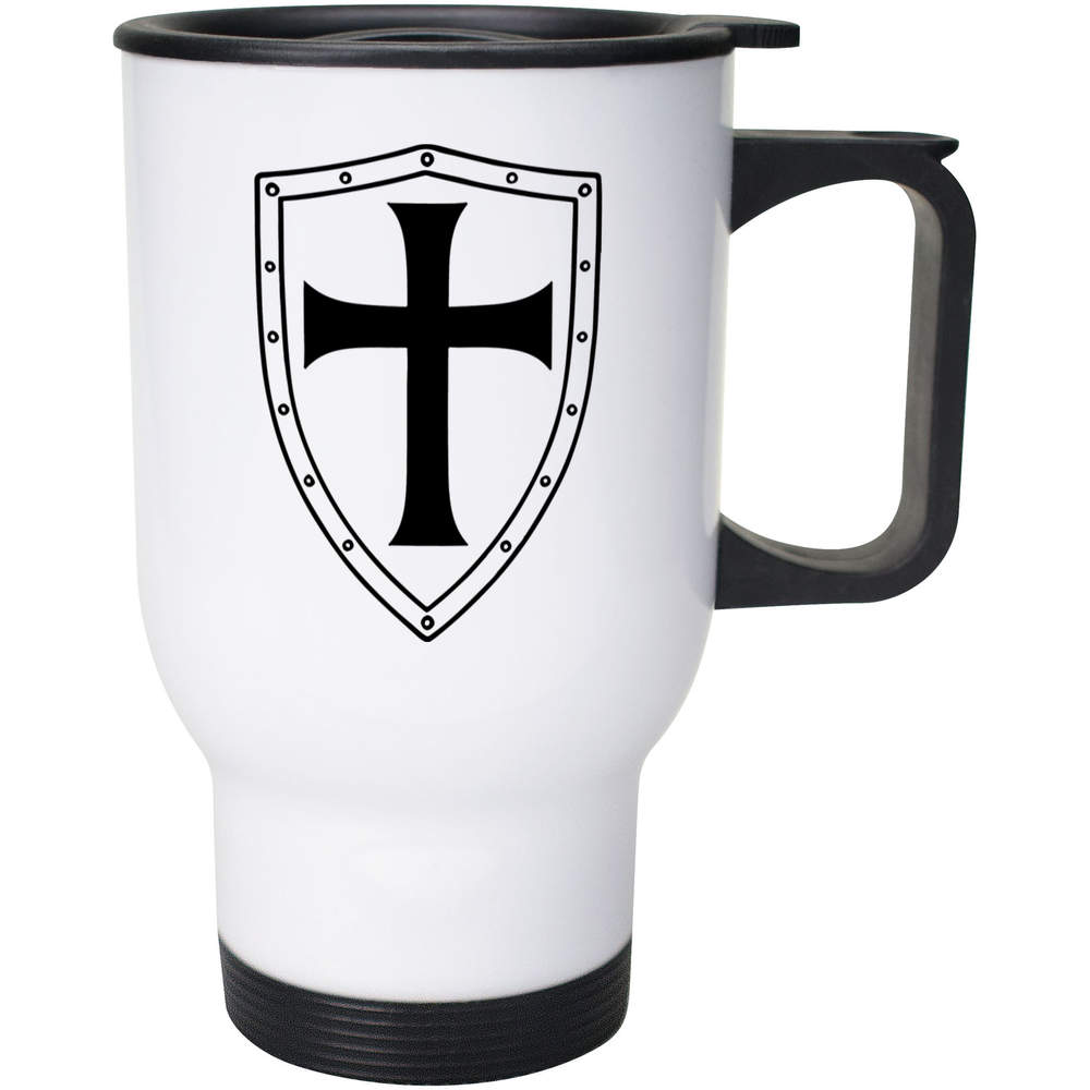 400ml 'Medieval Knight's Shield' Reusable Coffee / Travel Mug (MG00093810)