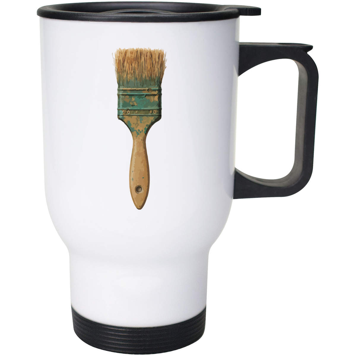 400ml 'Vintage Artist Painter Paint Brush Tool' Reusable Coffee / Travel Mug (MG00095600)