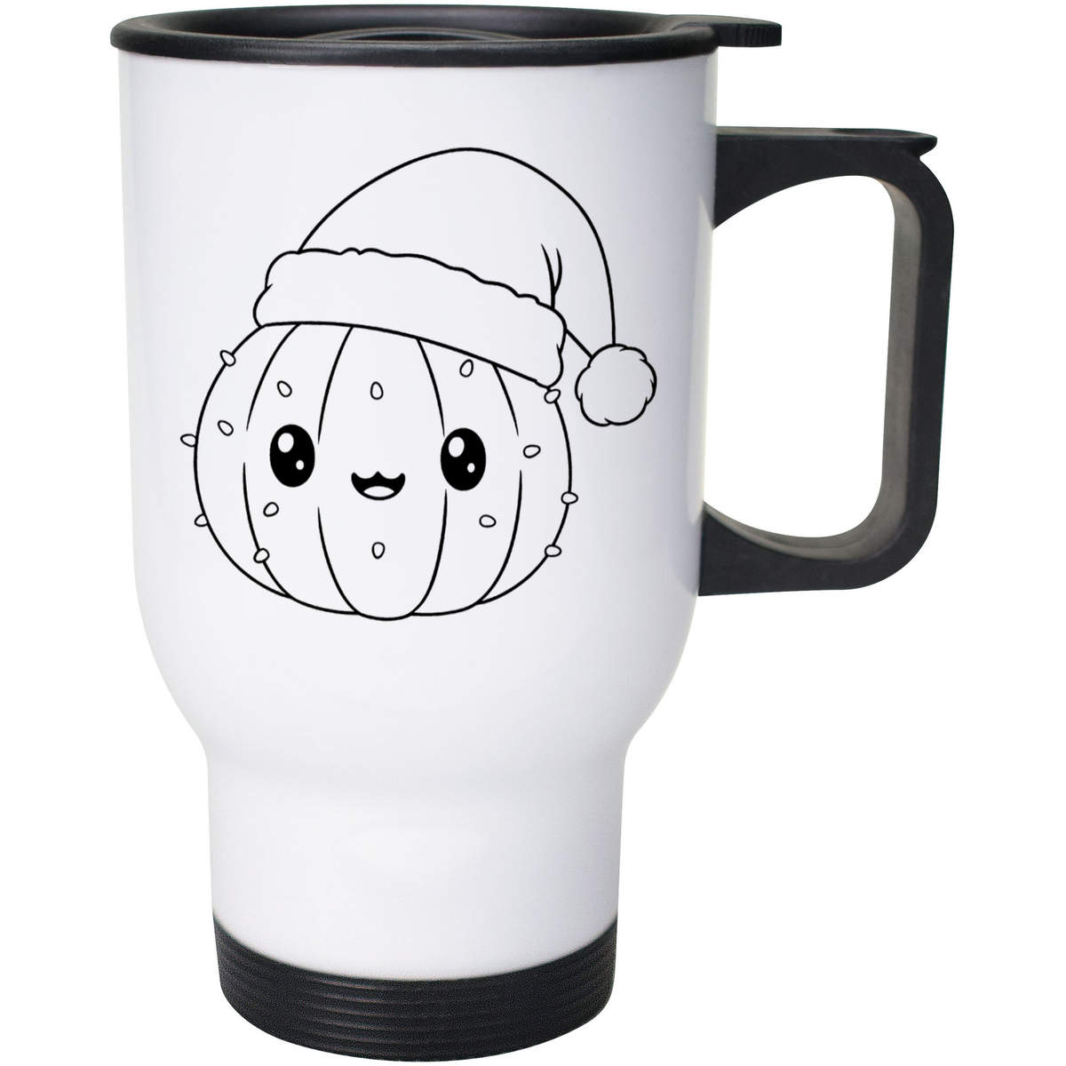 400ml 'Cute Christmas Cactus' Reusable Coffee / Travel Mug (MG00096919)