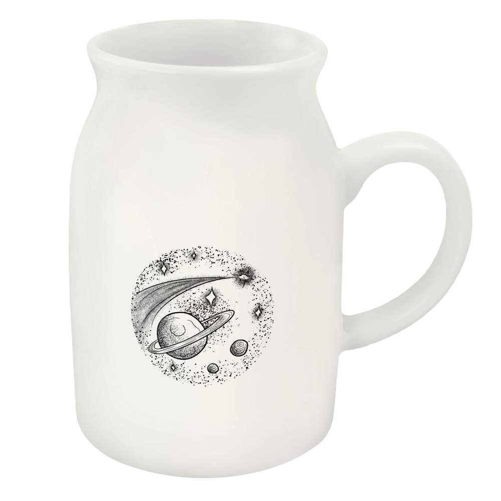 300ml 'Planets & Meteor Circle' Ceramic Milk Jug (MJ00009213)