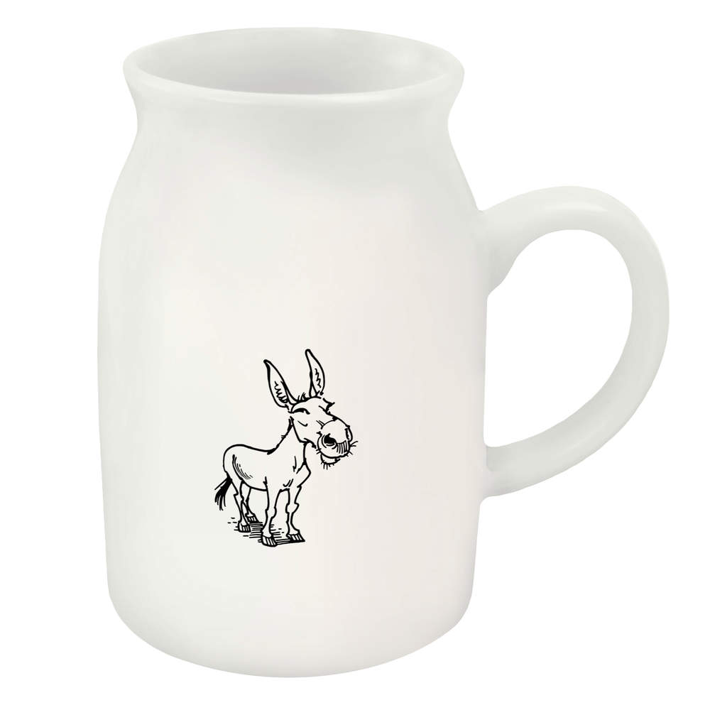 'Donkey' Ceramic Milk Jug - 300ml - 10oz Creamer / Small Pitcher for Tea, Coffee, Breakfast and Dining (MJ00009894)