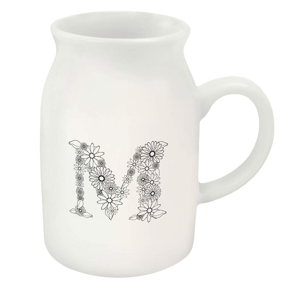 300ml 'Floral M' Ceramic Milk Jug (MJ00010199)