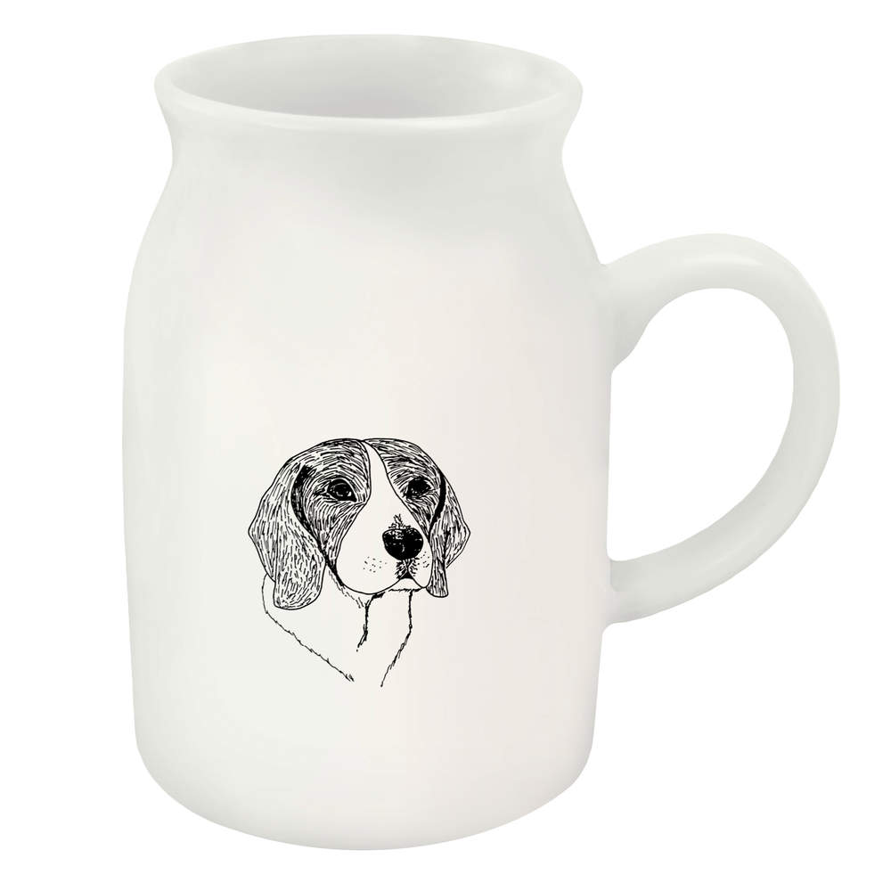 300ml 'Beagle Head' Ceramic Milk Jug (MJ00010994)