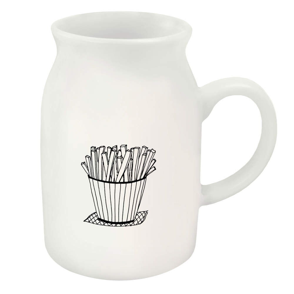 300ml 'French Fries' Ceramic Milk Jug (MJ00011983)