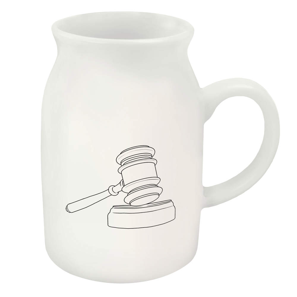 300ml 'Judge Gavel' Ceramic Milk Jug (MJ00012568)