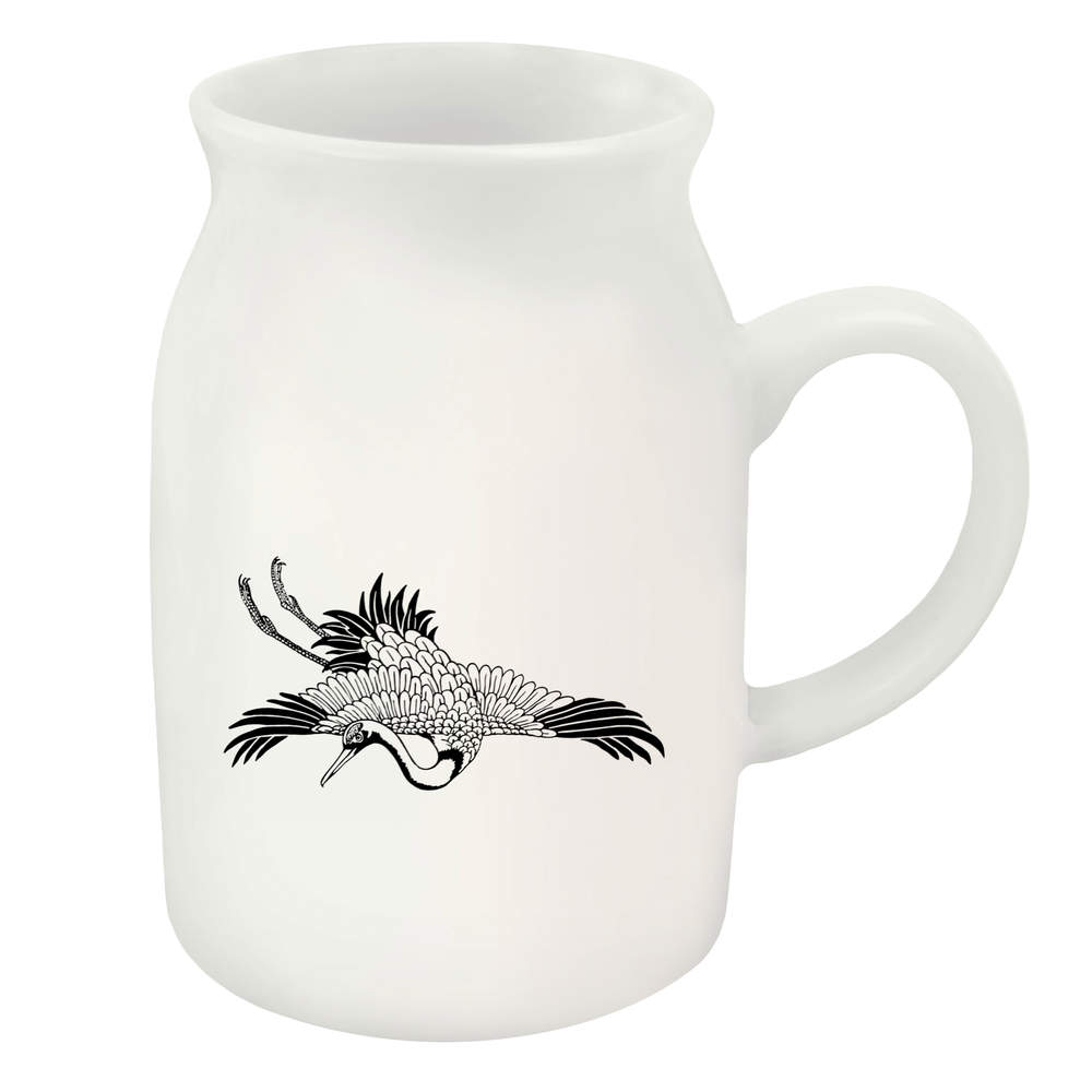300ml 'Japanese Crane Bird' Ceramic Milk Jug (MJ00016701)