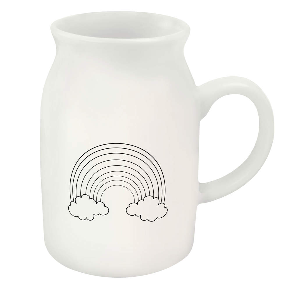 300ml 'Cute Rainbow' Ceramic Milk Jug (MJ00018047)