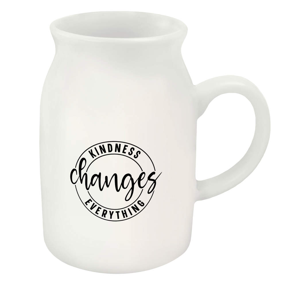 300ml 'Kindness Changes Everything Motivational Text' Ceramic Milk Jug (MJ00018121)