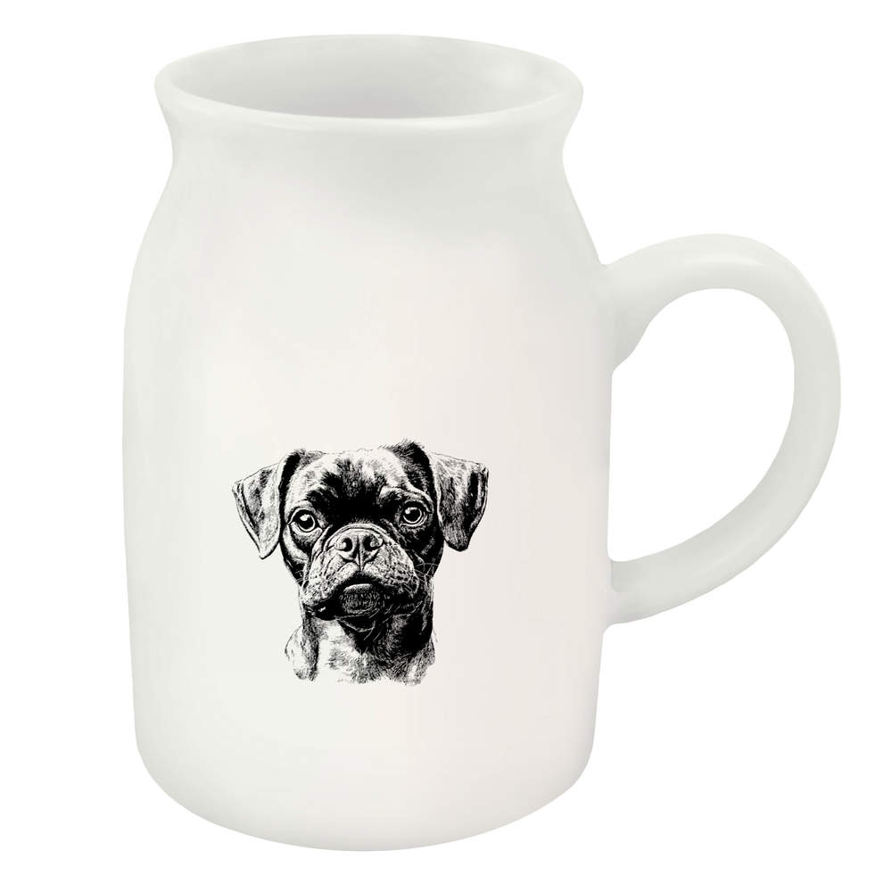 300ml 'Boxer Dog Portrait' Ceramic Milk Jug (MJ00018328)