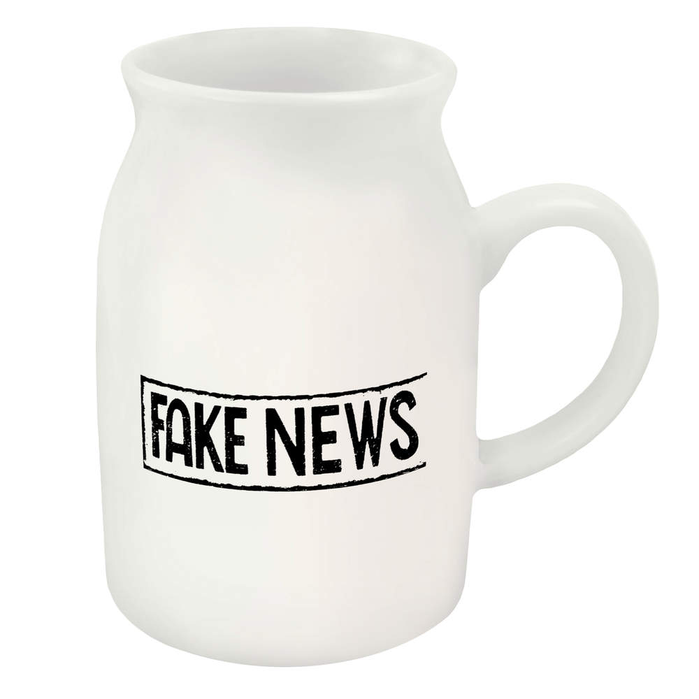 300ml 'Fake News' Ceramic Milk Jug (MJ00019195)