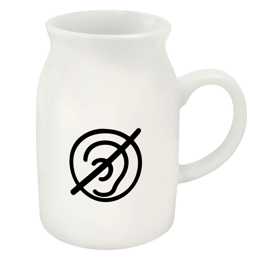 300ml 'Hearing Impairment Icon' Ceramic Milk Jug (MJ00020236)