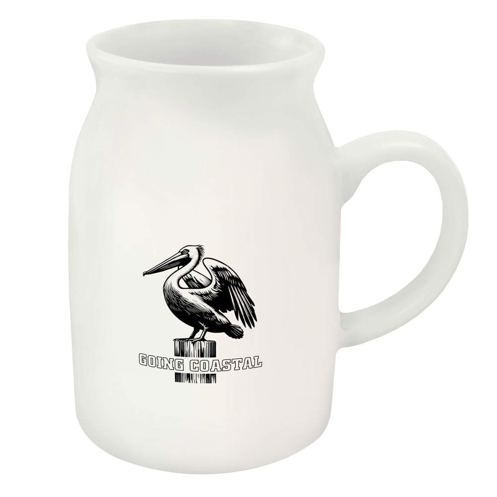300ml 'Going Coastal Pelican' Ceramic Milk Jug (MJ00020612)