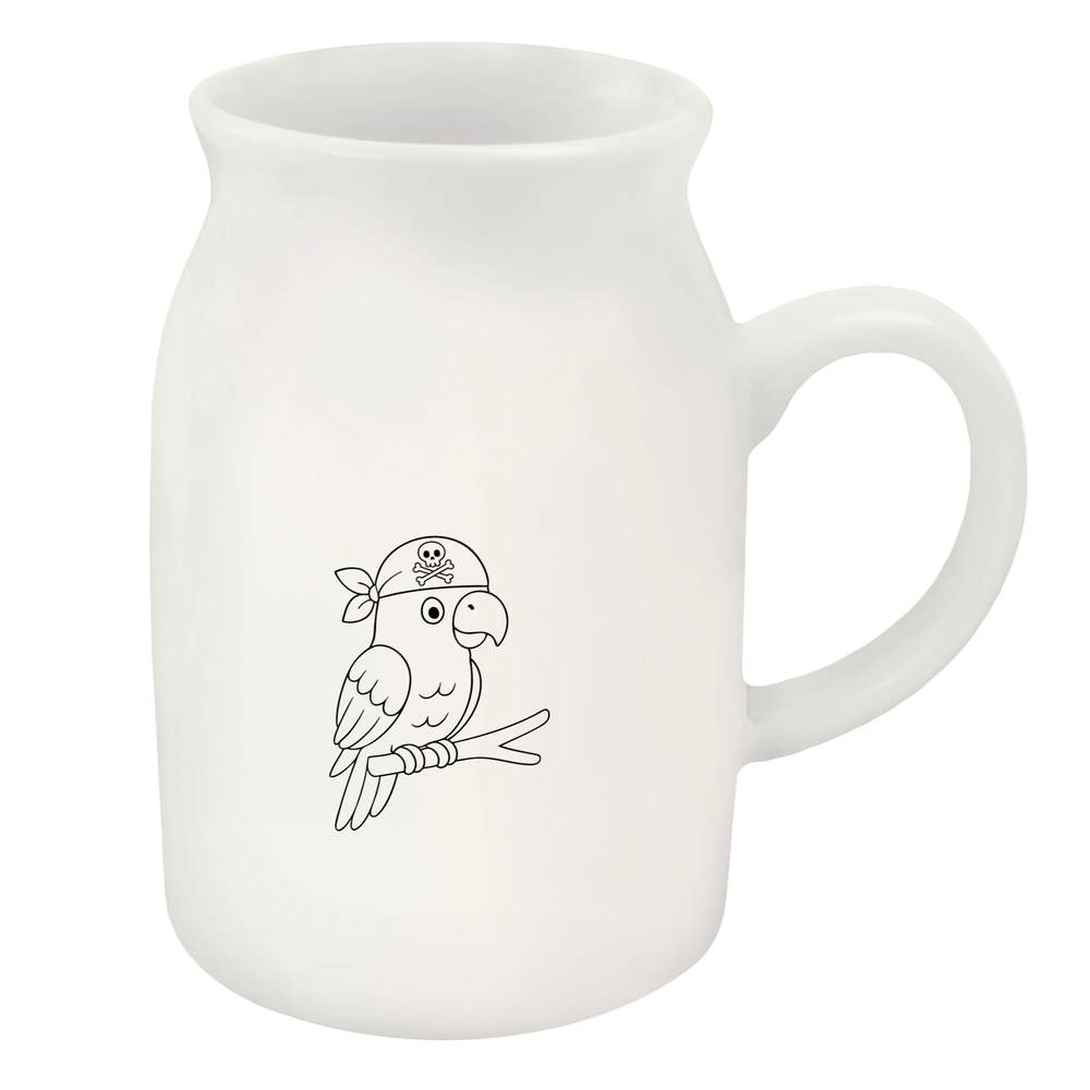 300ml 'Pirate Parrot' Ceramic Milk Jug (MJ00020704)