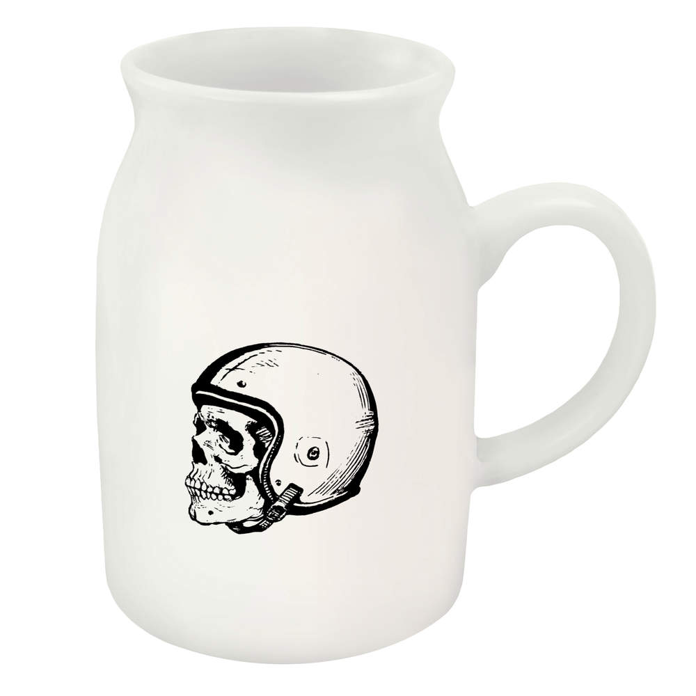 300ml 'Skull Wearing Motorbike Helmet' Ceramic Milk Jug (MJ00020773)