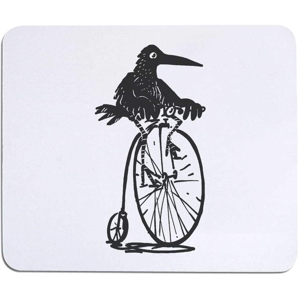 'Crow Riding Bike' Mouse Mat / Desk Pad (MO00015364)
