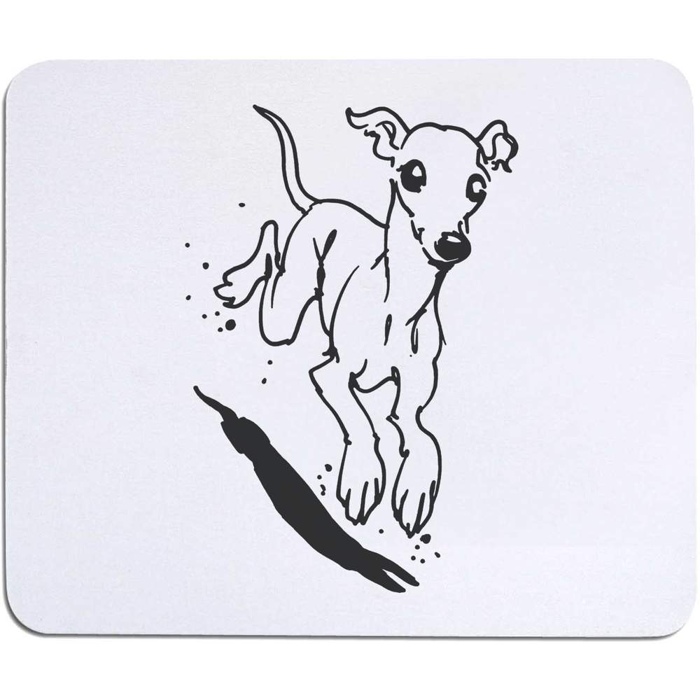 'Bounding Whippet' Mouse Mat / Desk Pad (MO00015896)