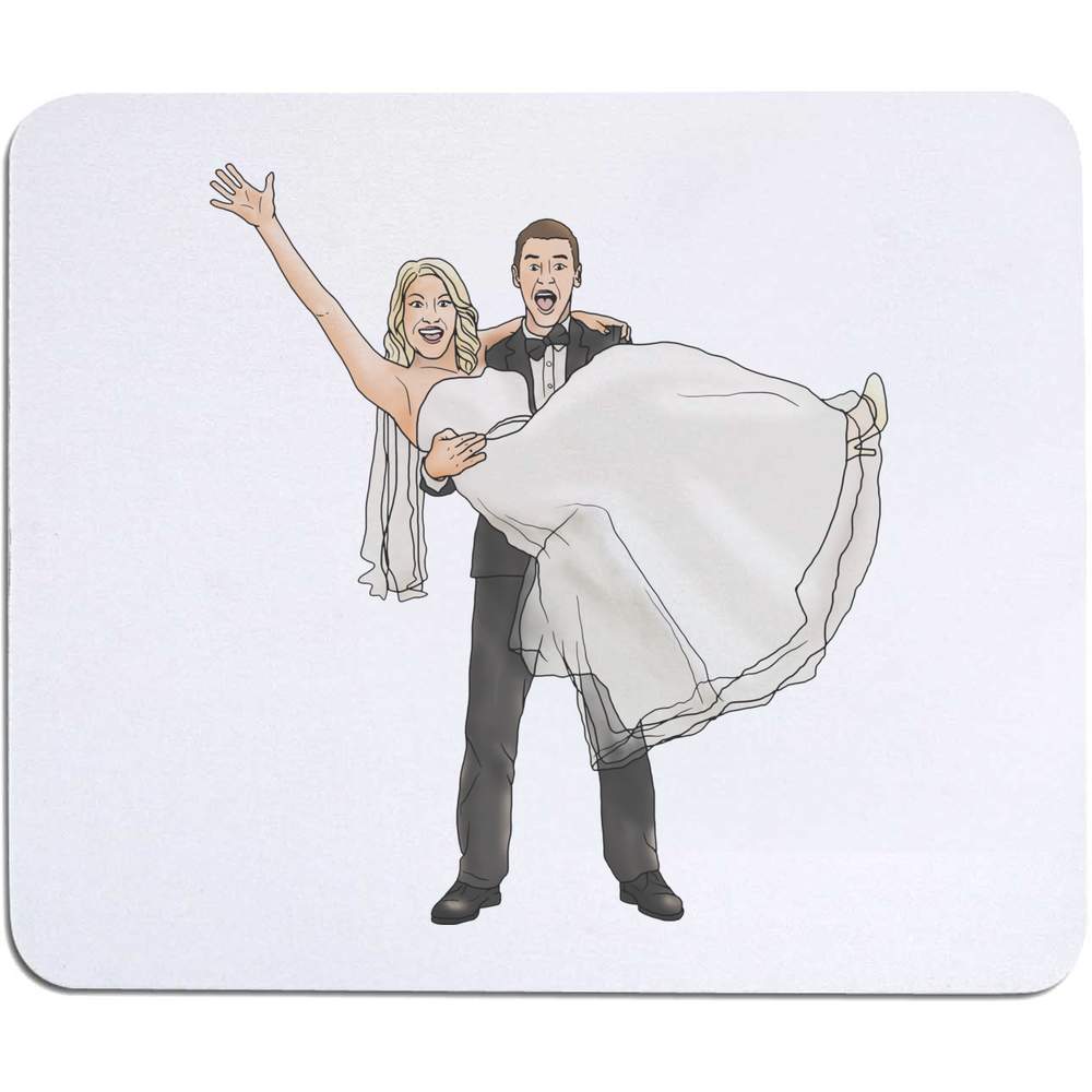 'Happy Bride & Groom' Mouse Mat / Desk Pad (MO00016402)