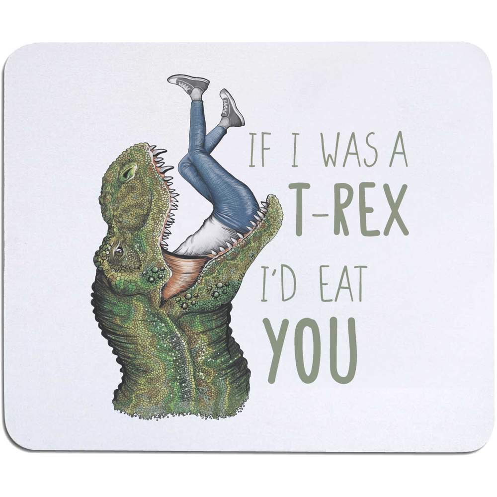 'Funny Dinosaur Eating Man' Mouse Mat / Desk Pad (MO00024915)