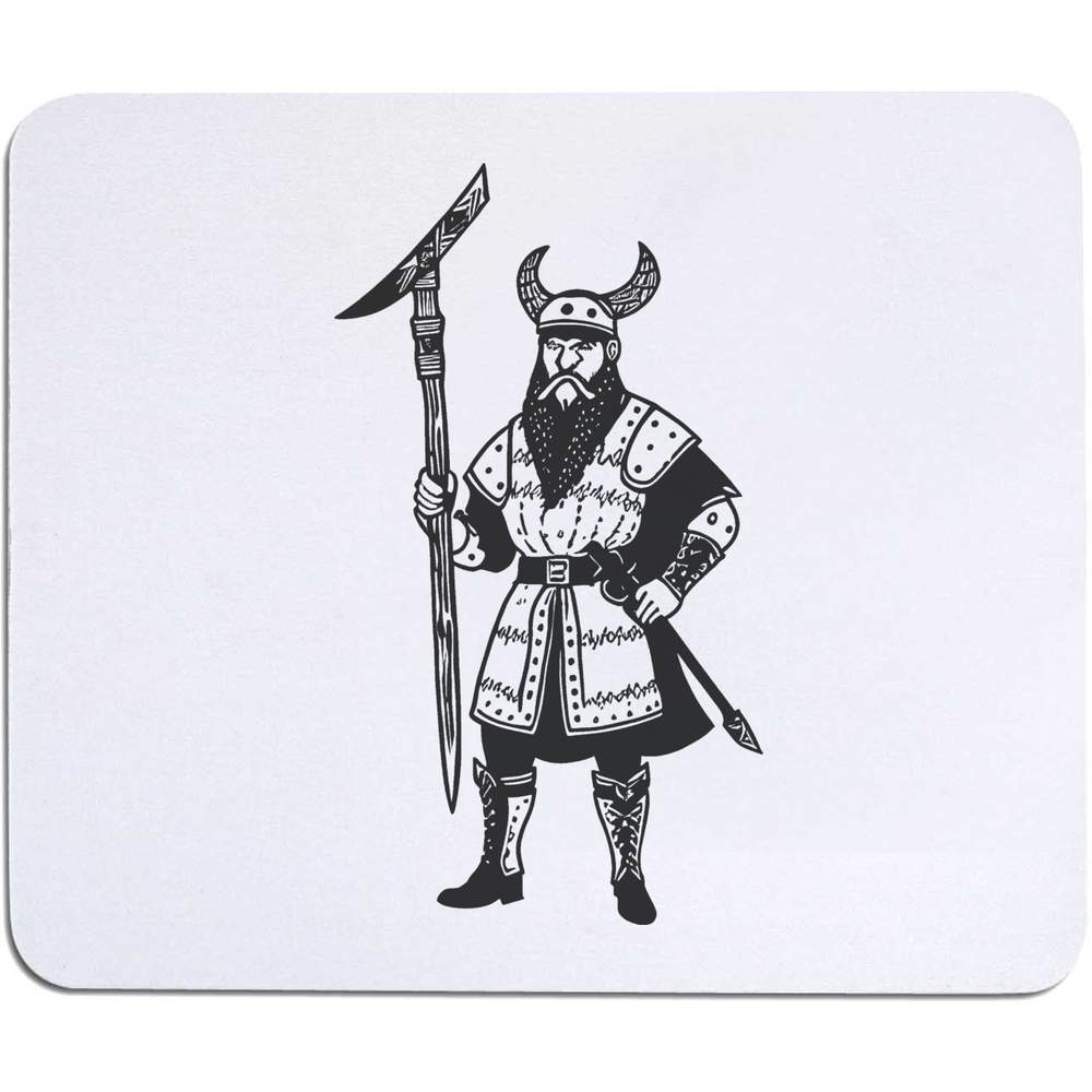 'Viking Warrior With Battle Axe' Mouse Mat / Desk Pad (MO00028849)