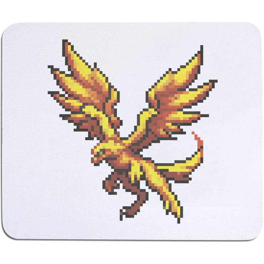 'Pixel Art Phoenix Rising' Mouse Mat / Desk Pad (MO00029220)