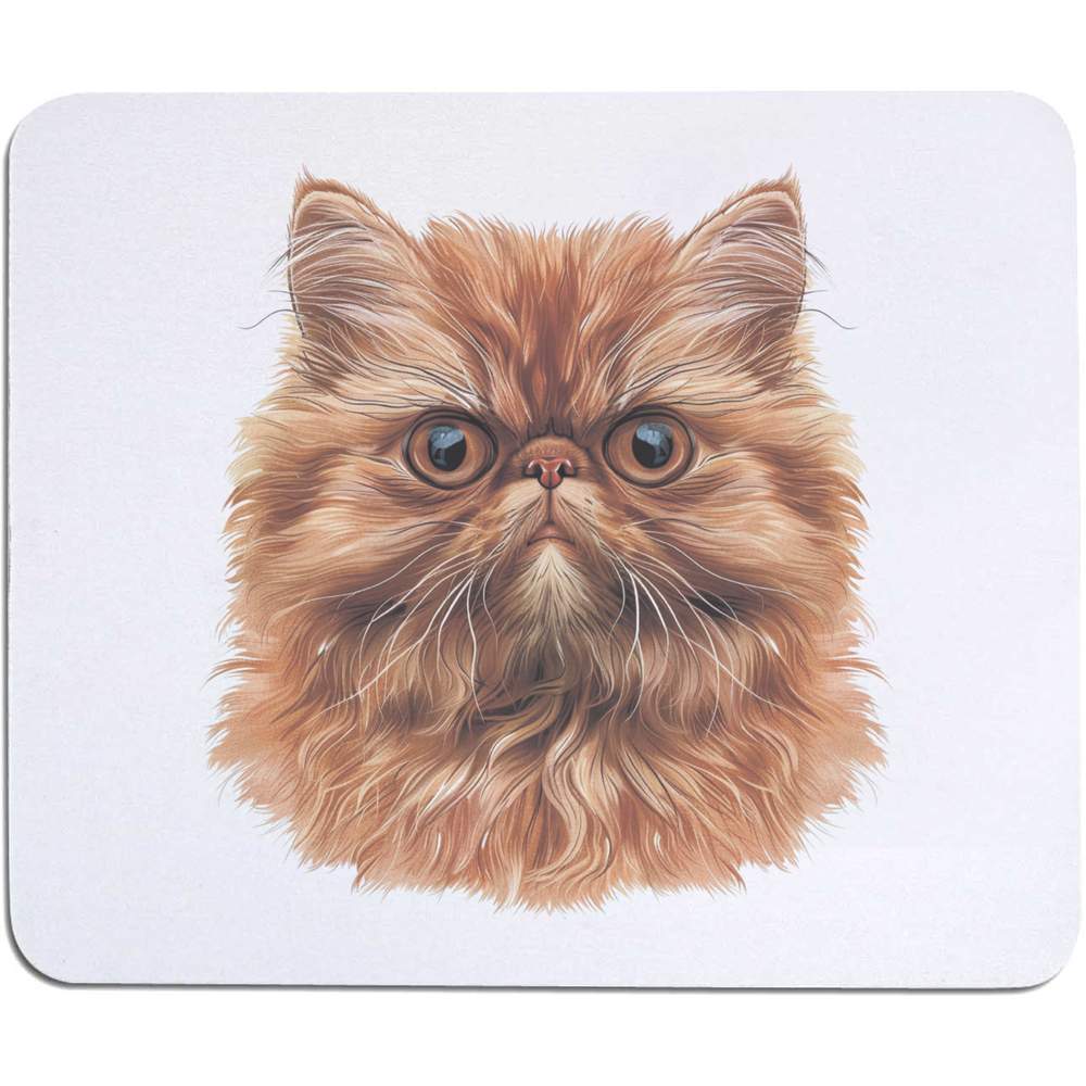 'Persian Cat Front View' Mouse Mat / Desk Pad (MO00033628)