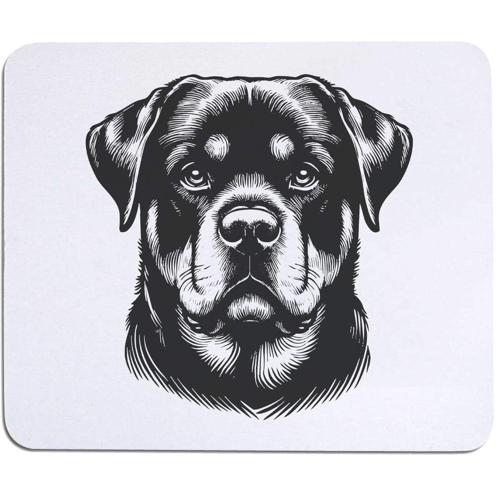'Rottweiler Dog Portrait' Mouse Mat / Desk Pad (MO00034069)