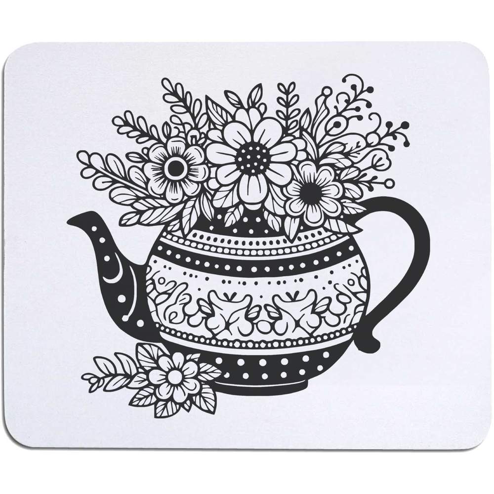 'Teapot Flower Planter' Mouse Mat / Desk Pad (MO00034108)