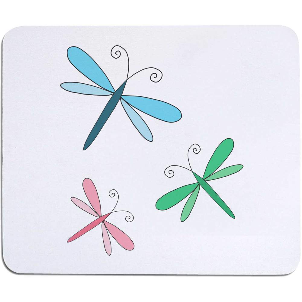 'Scribbled Dragonflies' Mouse Mat / Desk Pad (MO00034595)