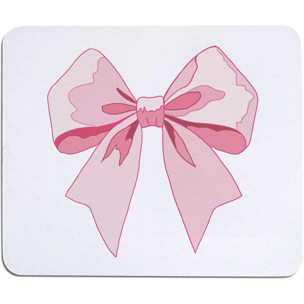 'Pink Bow' Mouse Mat / Desk Pad - Computer Mouse Pad for Gaming, Office Desks and Workspaces (MO00035622)