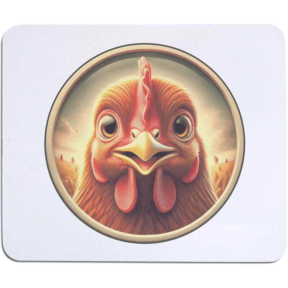 'Happy Chicken' Mouse Mat / Desk Pad (MO00035984)