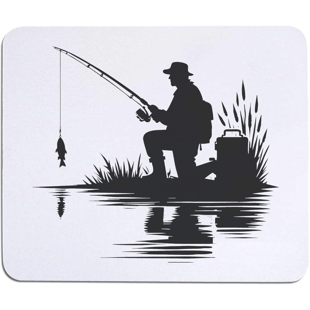 'Angler With Fish' Mouse Mat / Desk Pad (MO00036662)