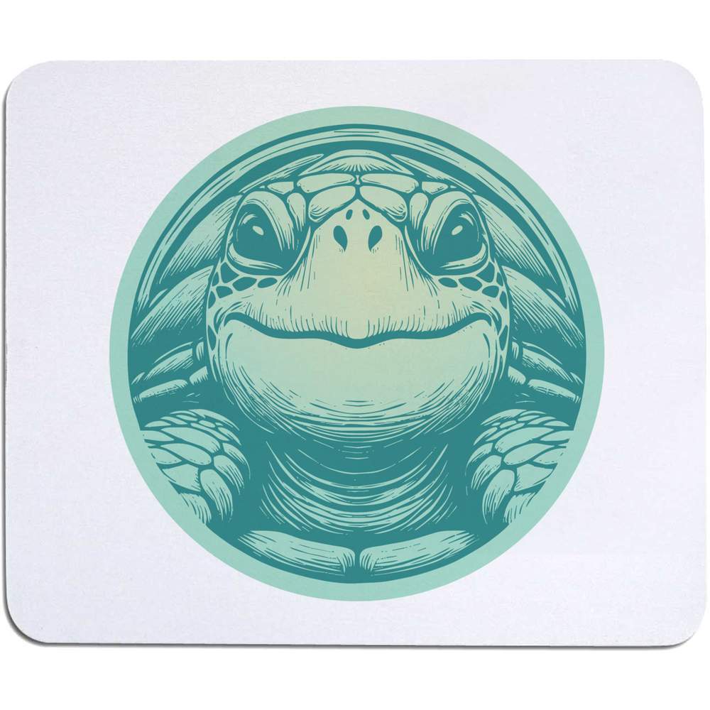 'Cute Smiling Turtle' Mouse Mat / Desk Pad (MO00037433)