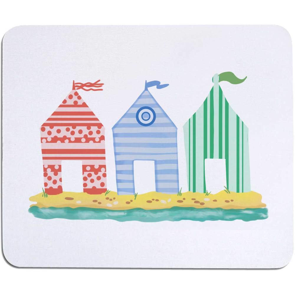 'Beach Huts' Mouse Mat / Desk Pad (MO00039166)