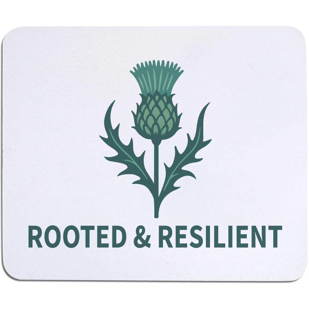 'Rooted and Resilient Thistle' Mouse Mat / Desk Pad (MO00039355)