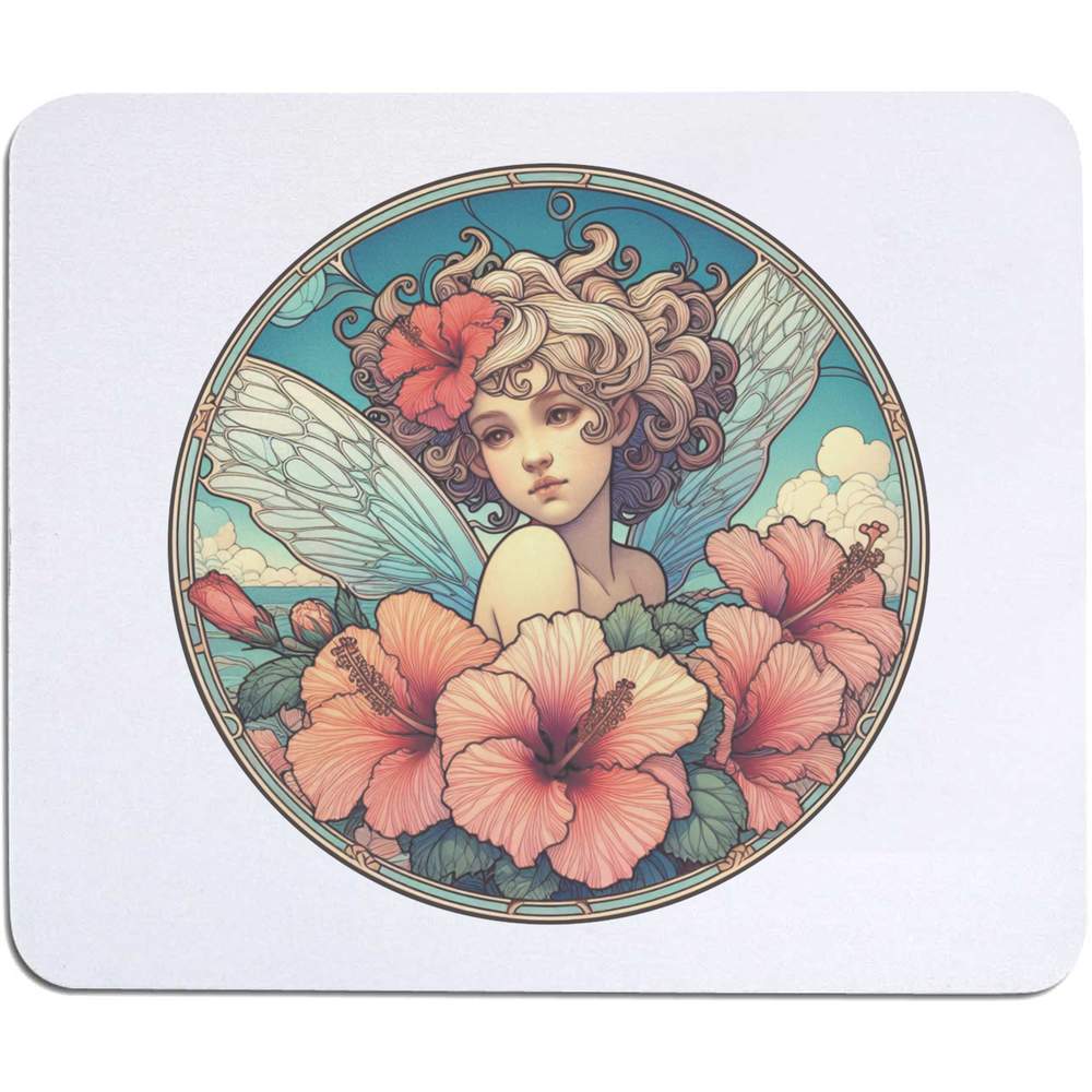 'Hibiscus Garden Fairy' Mouse Mat / Desk Pad (MO00039423)