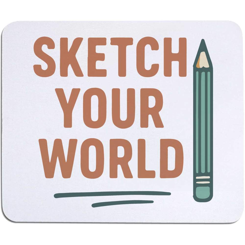 'Sketch Your World Artist Statement With Penci' Mouse Mat / Desk Pad (MO00040630)