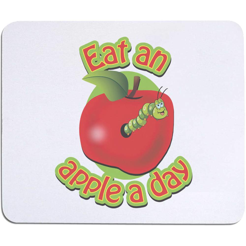 'Caterpillar and Apple' Mouse Mat / Desk Pad (MO00043683)